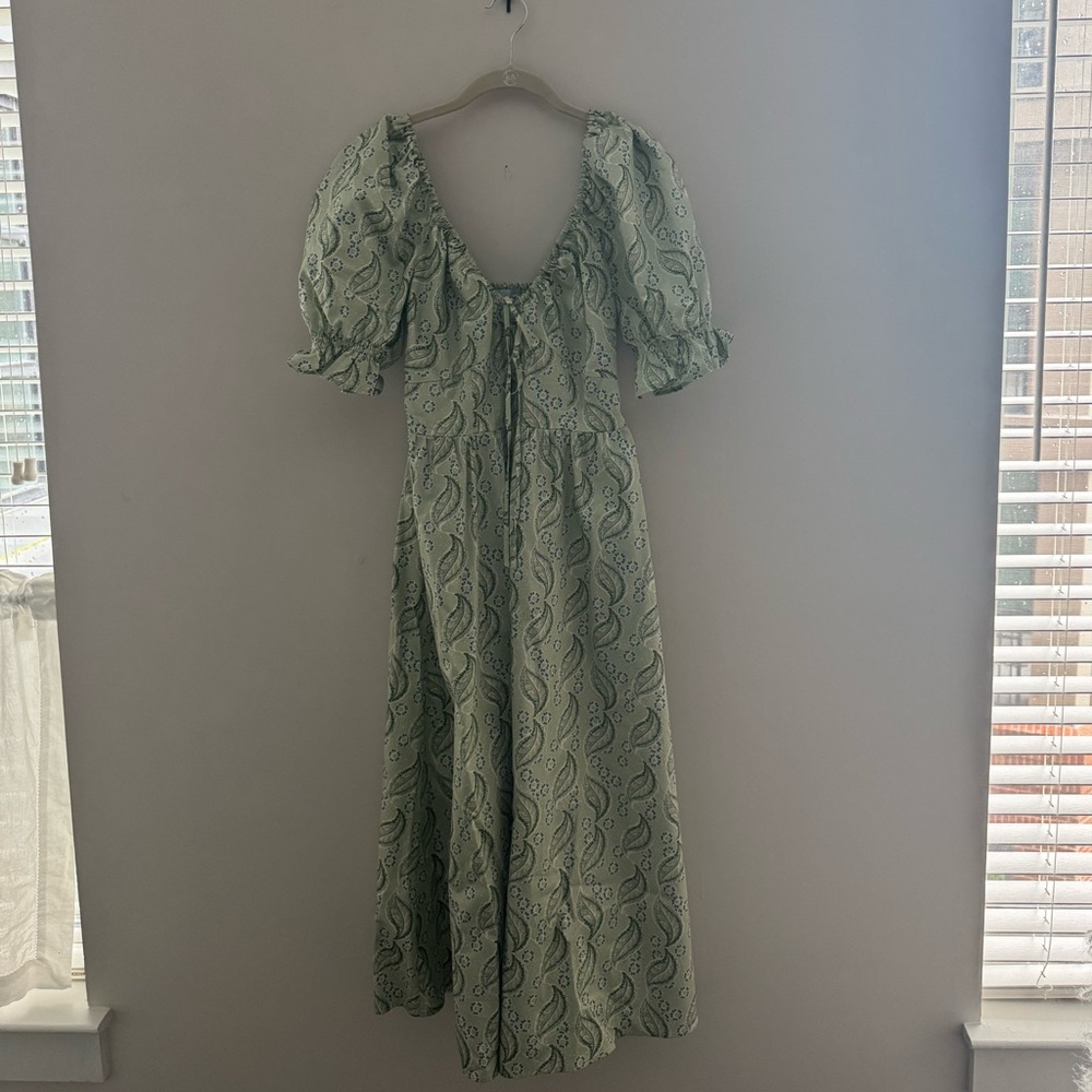 Hill House The Ophelia Dress - F. Steiner & Co Archive Eucalyptus Print - Picture 3 of 6
